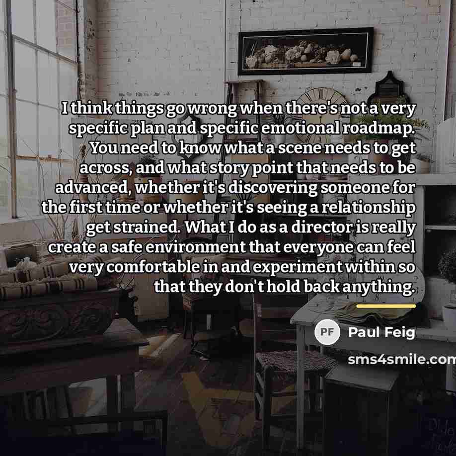 “I think things go wrong when there's not a very…” quote by Paul Feig