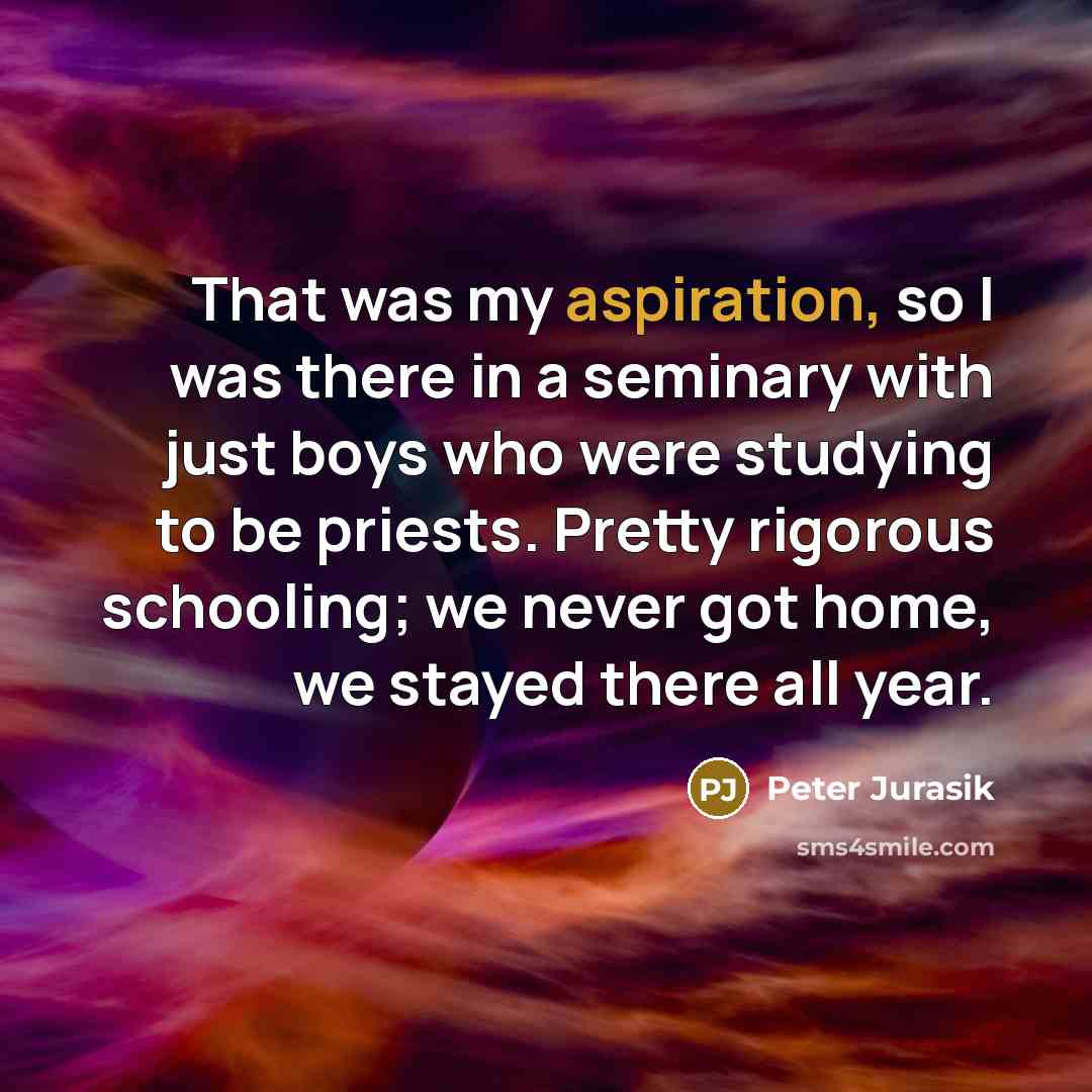 “That was my aspiration, so I was there in a…” quote by Peter Jurasik