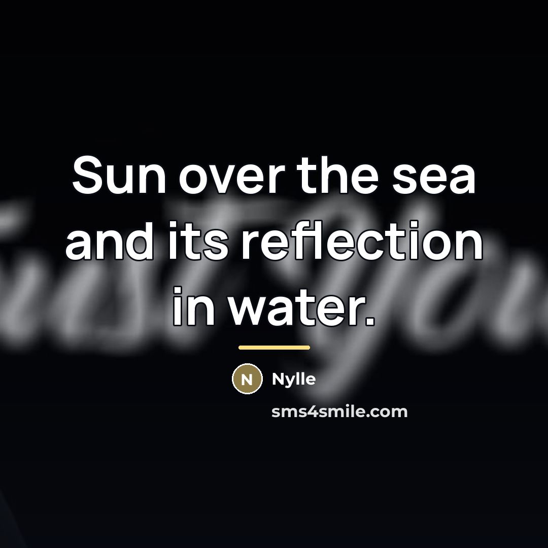 “Sun over the sea and its reflection in water.…” quote by Nylle