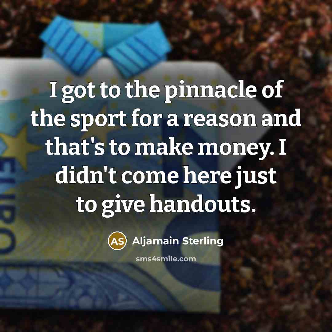 “I got to the pinnacle of the sport for a…” quote by Aljamain Sterling