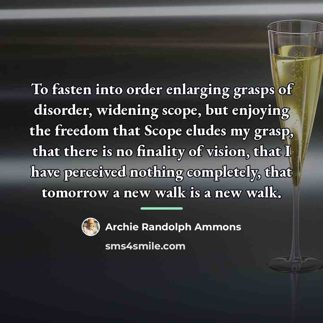 “To fasten into order enlarging grasps of disorder, widening scope,…” quote by Anonymous