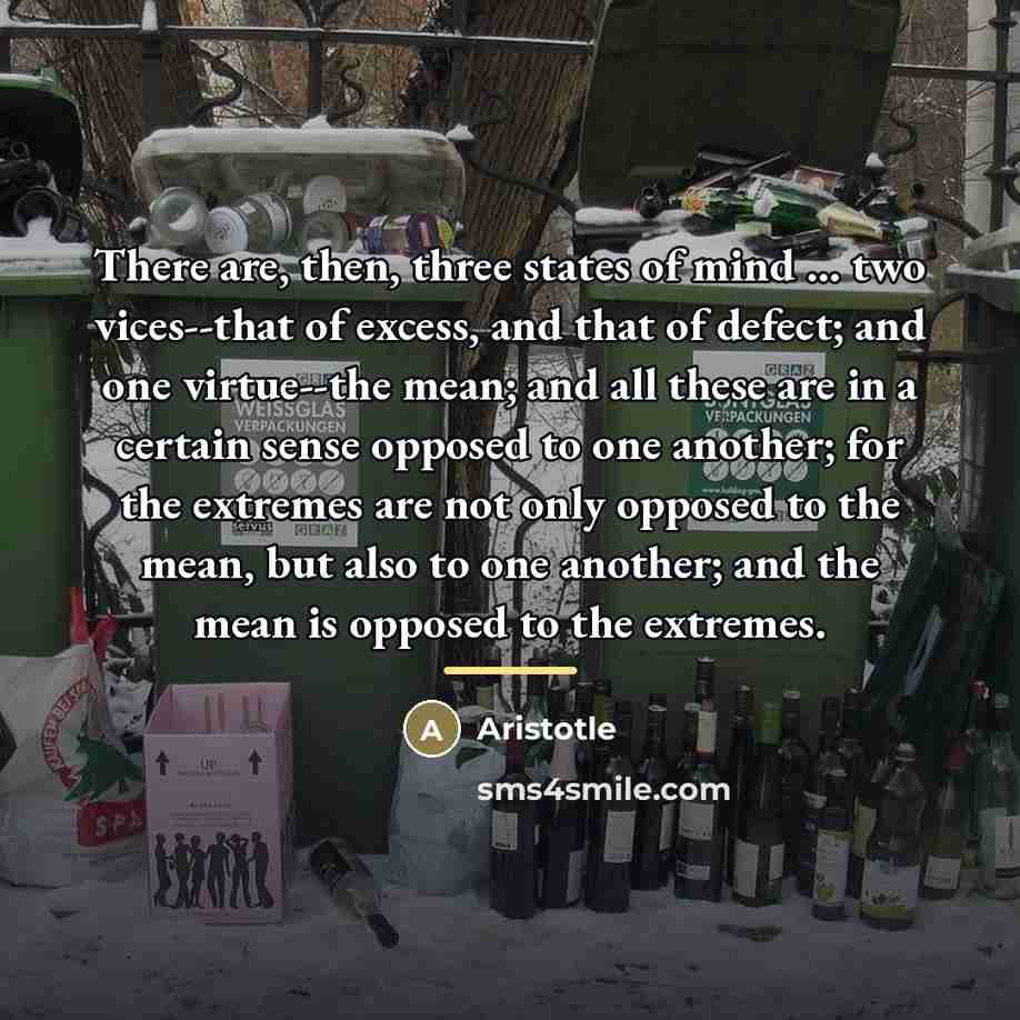 “There are, then, three states of mind ... two vices--that…” quote by Aristotle
