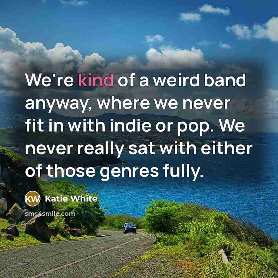 “We're kind of a weird band anyway, where we never…” quote by Katie White