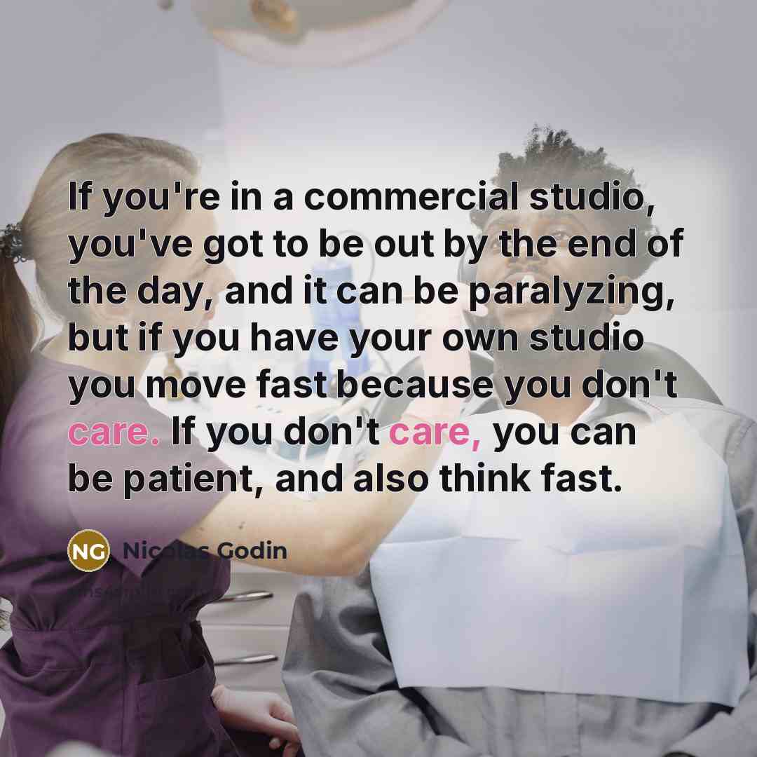 “If you're in a commercial studio, you've got to be…” quote by Nicolas Godin