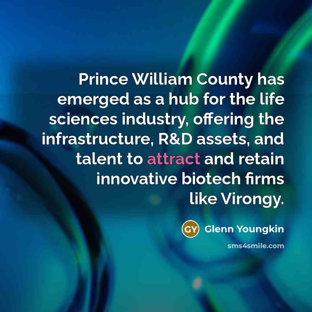 “Prince William County has emerged as a hub for the…” quote by Glenn Youngkin