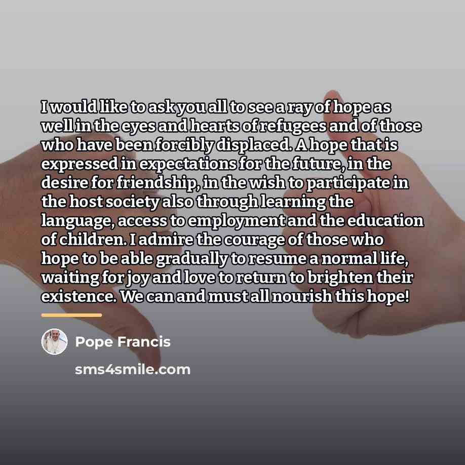 “I would like to ask you all to see a…” quote by Pope Francis