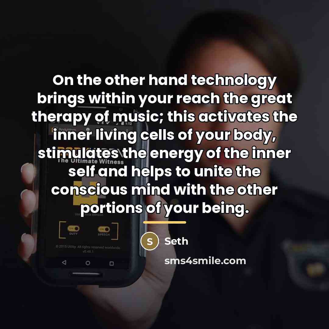 “On the other hand technology brings within your reach the…” quote by Seth