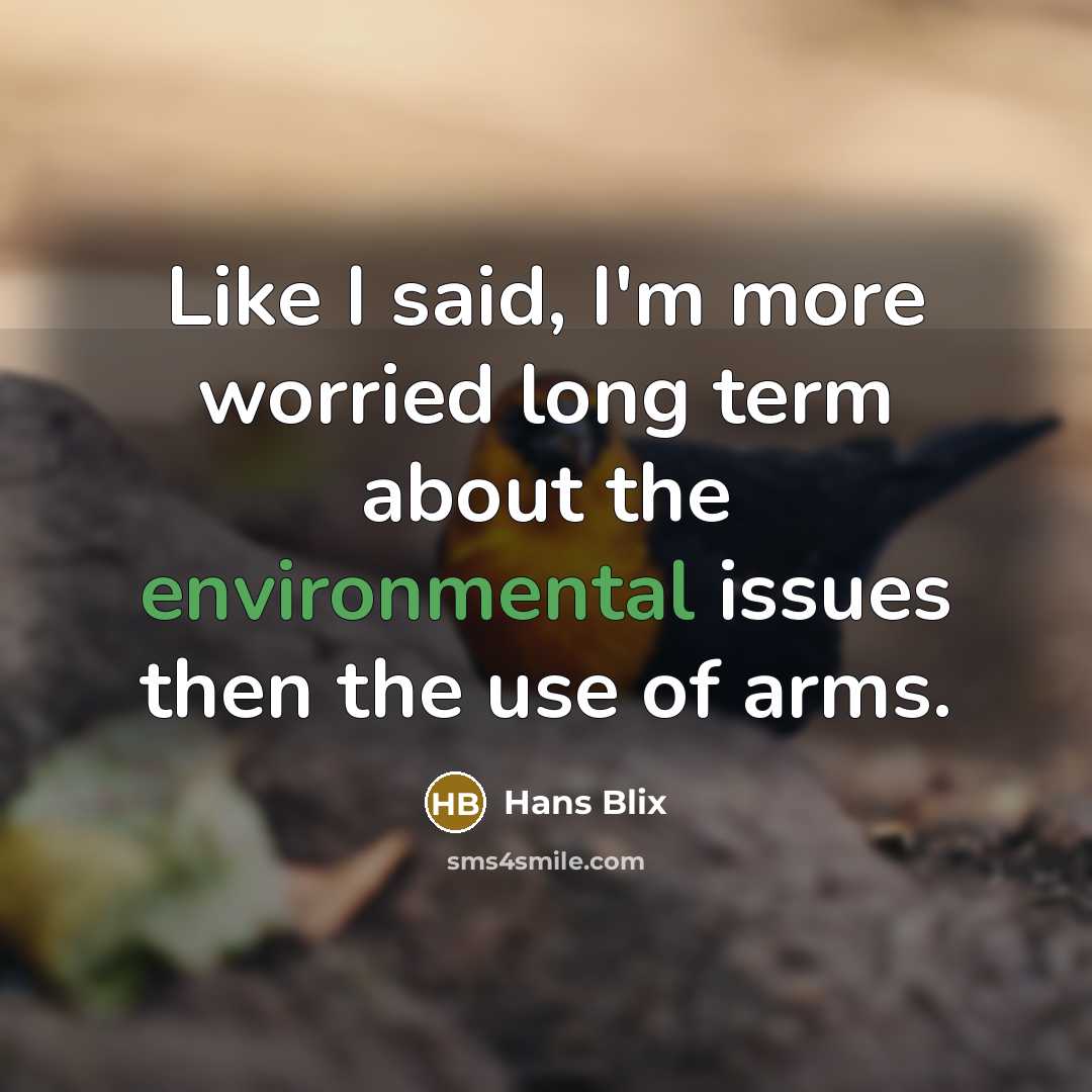 “Like I said, I'm more worried long term about the…” quote by Hans Blix