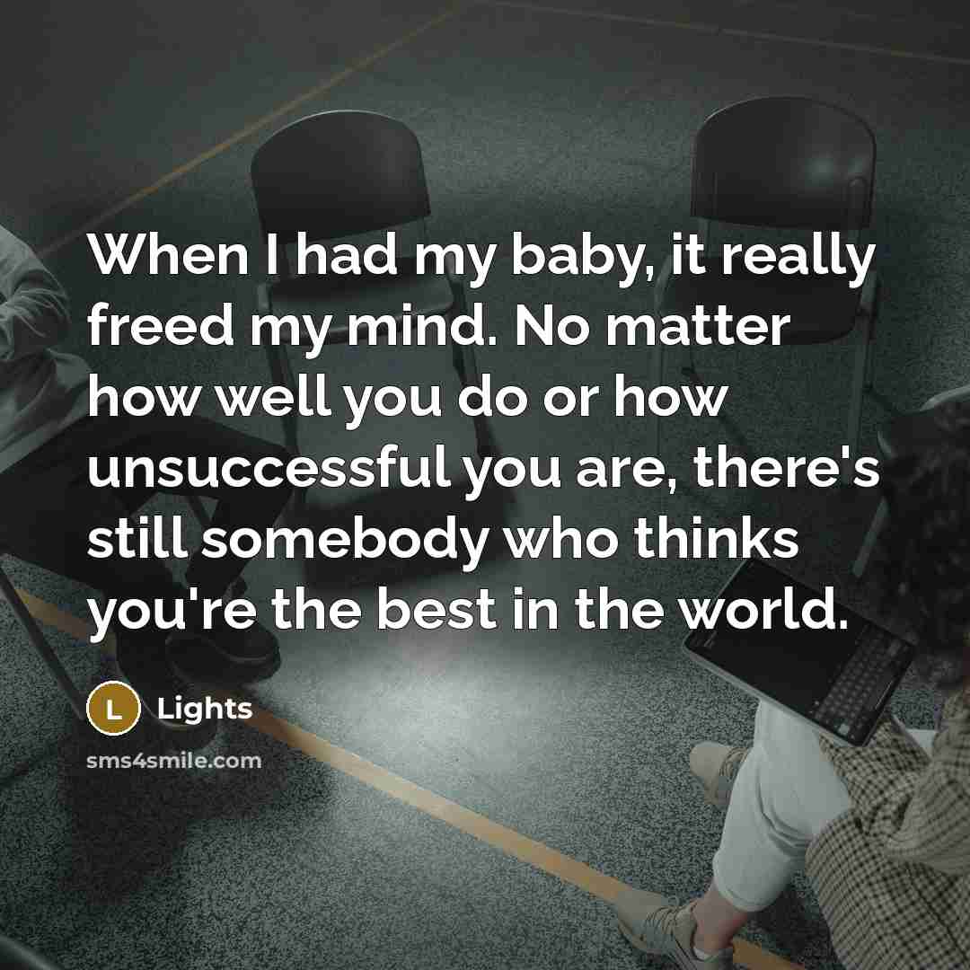“When I had my baby, it really freed my mind.…” quote by Lights