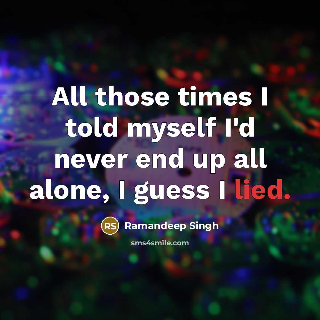 “All those times I told myself I'd never end up…” quote by Ramandeep Singh