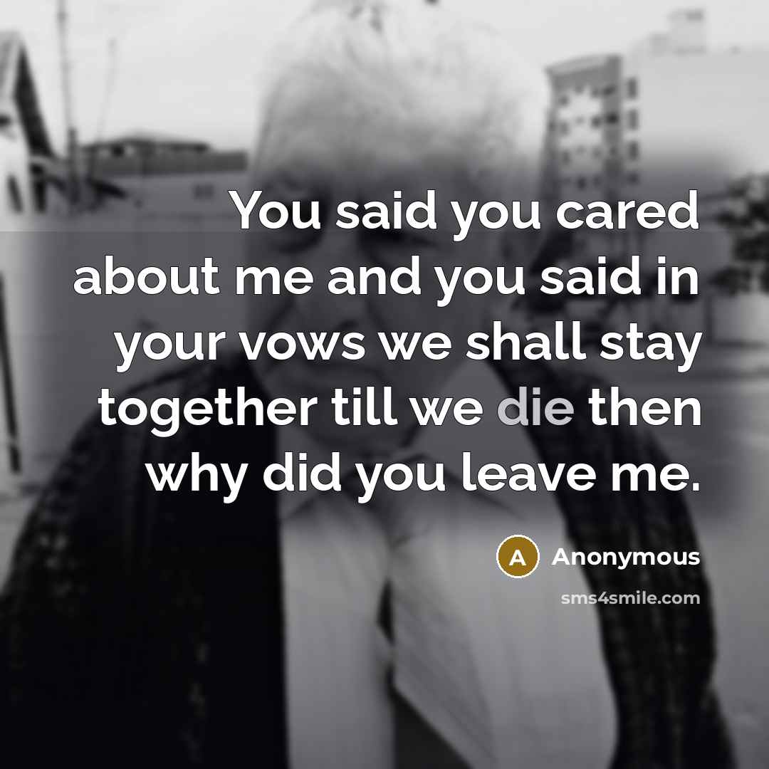 “You said you cared about me and you said in…” quote by Anonymous