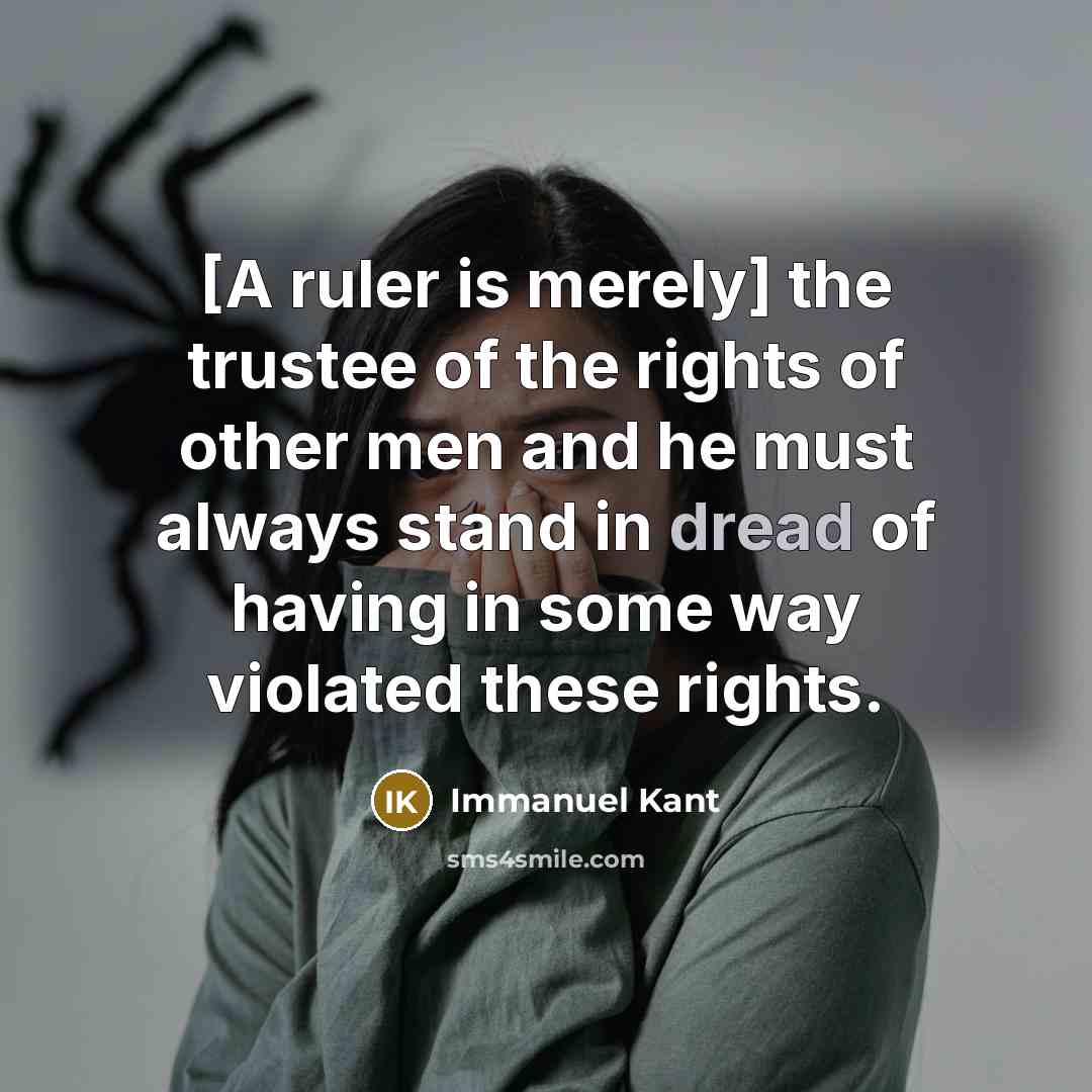 “[A ruler is merely] the trustee of the rights of…” quote by Immanuel Kant