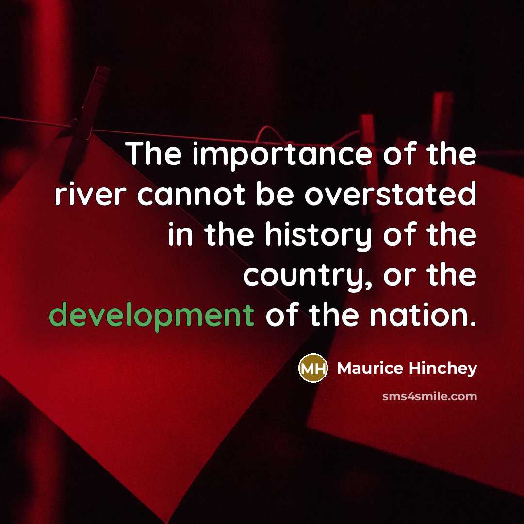 “The importance of the river cannot be overstated in the…” quote by Maurice Hinchey