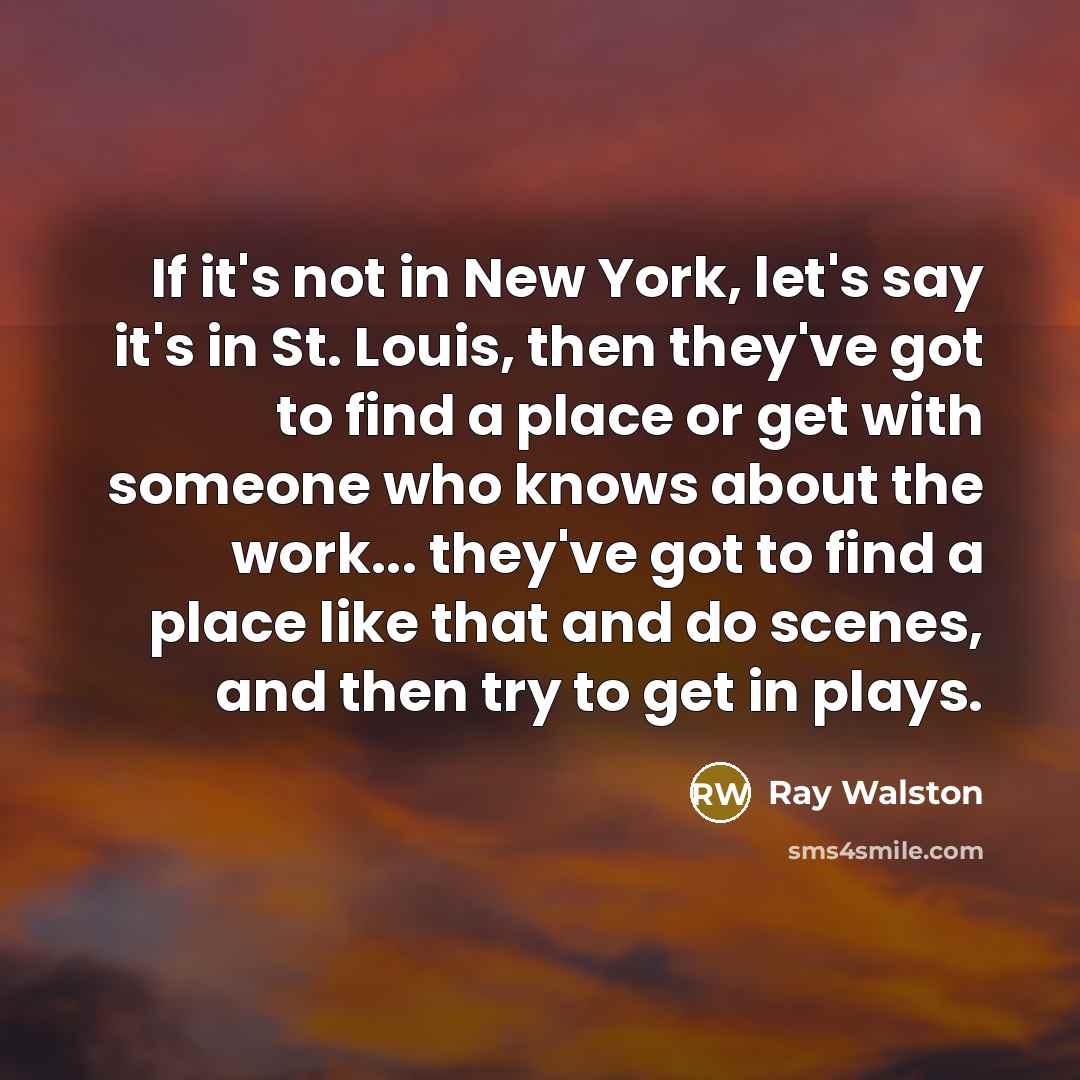 “If it's not in New York, let's say it's in…” quote by Ray Walston