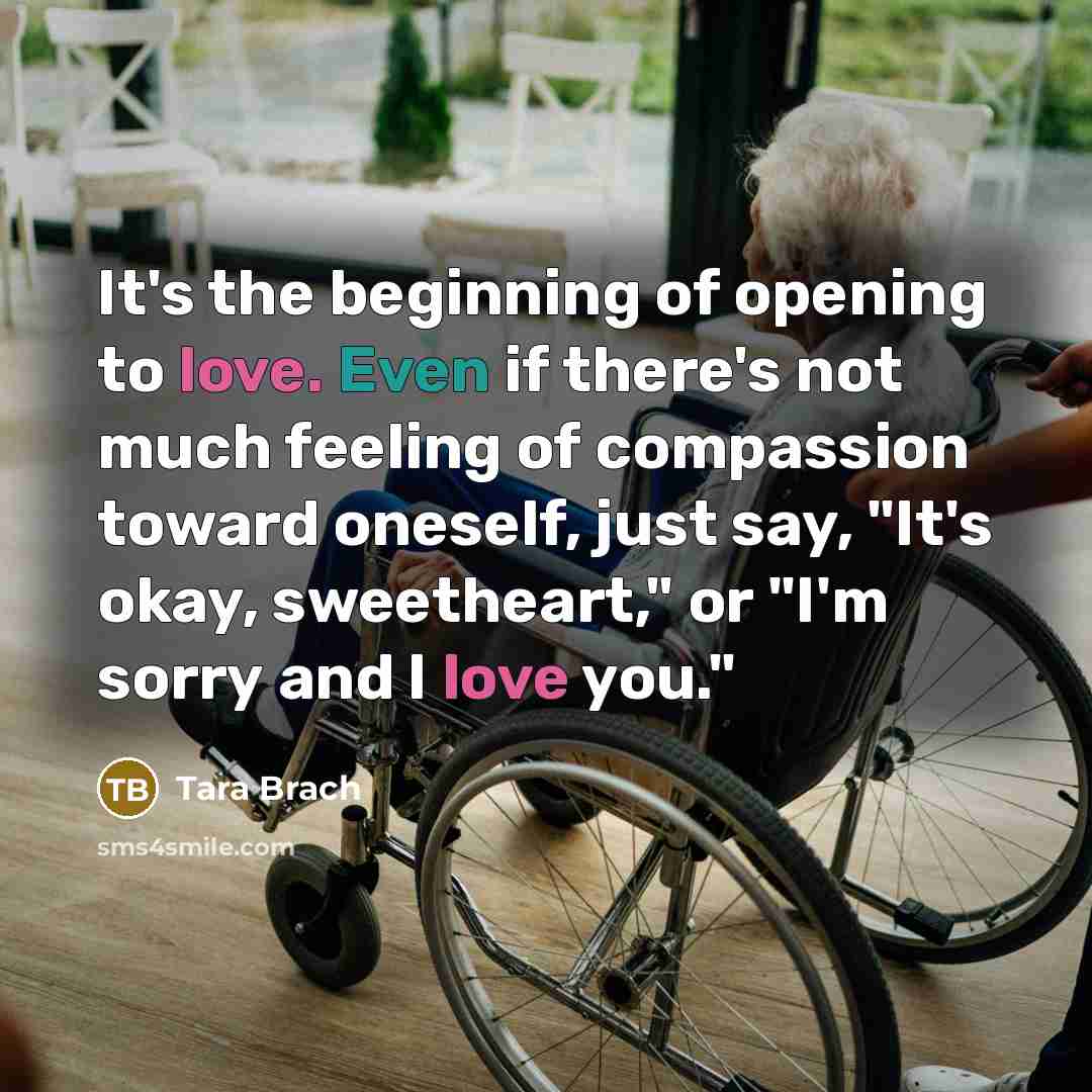 “It's the beginning of opening to love. Even if there's…” quote by Tara Brach