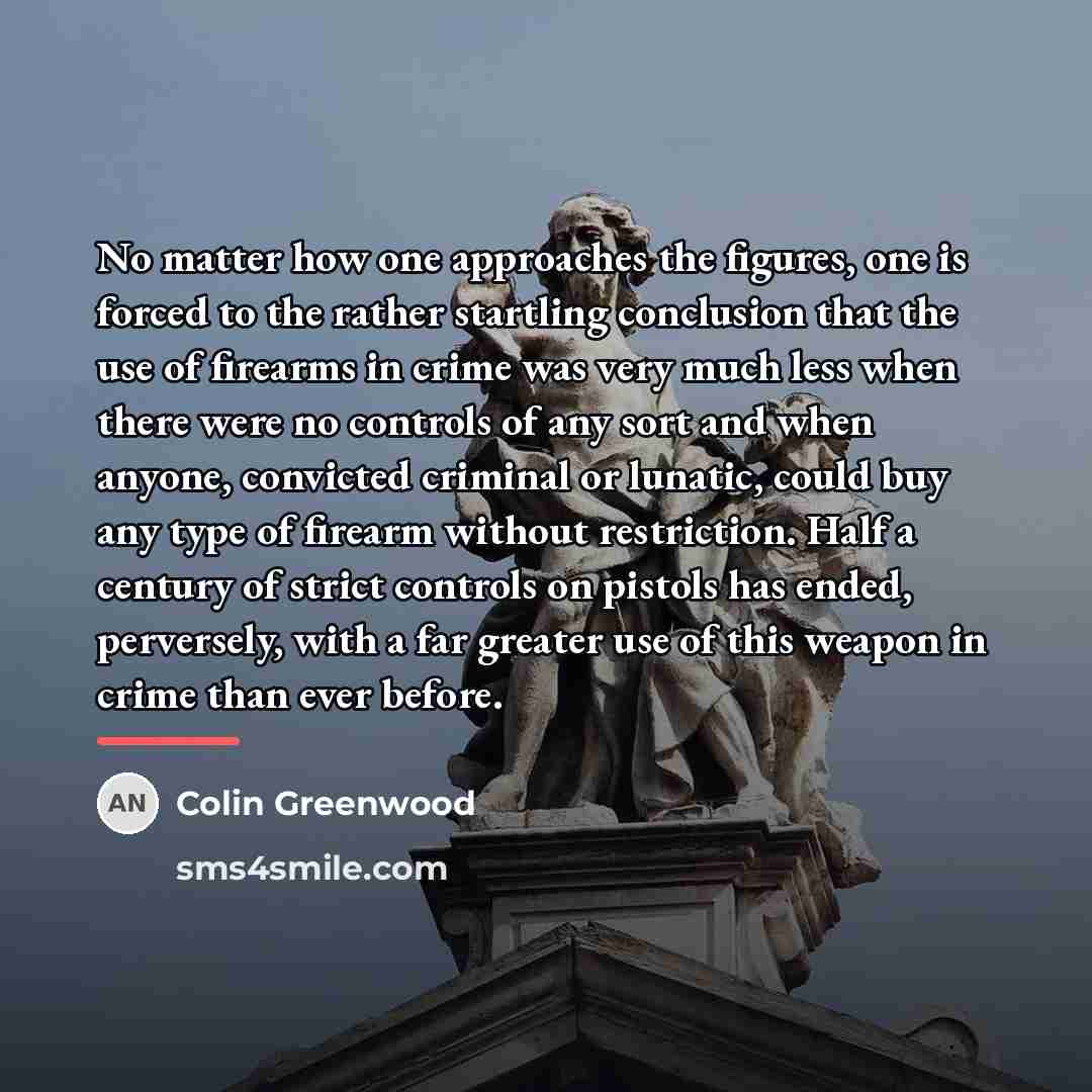 “No matter how one approaches the figures, one is forced…” quote by Colin Greenwood