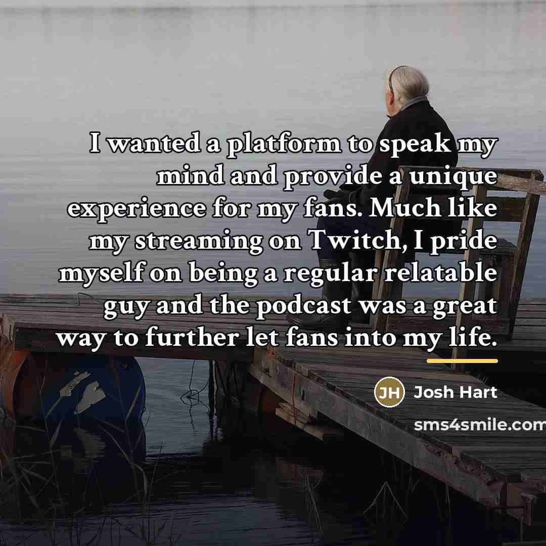 “I wanted a platform to speak my mind and provide…” quote by Josh Hart