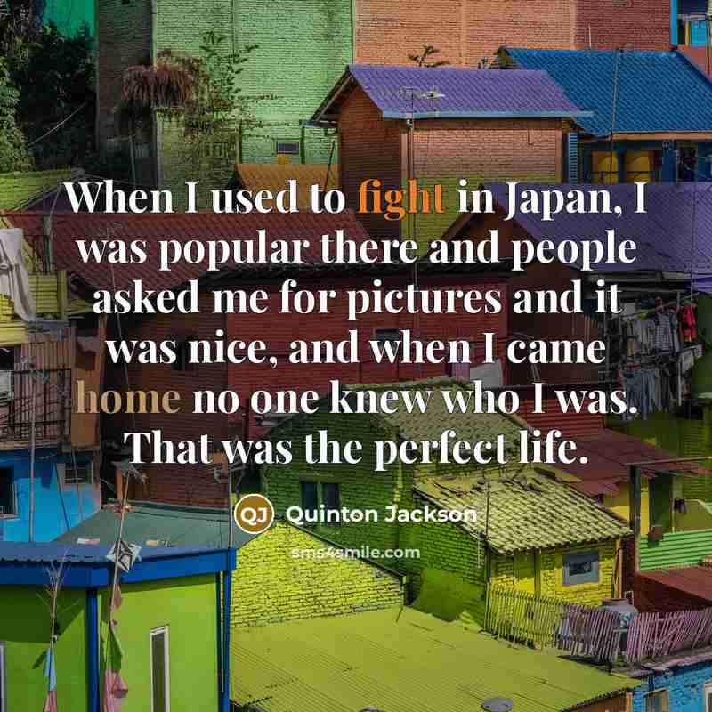 “When I used to fight in Japan, I was popular…” quote by Quinton Jackson