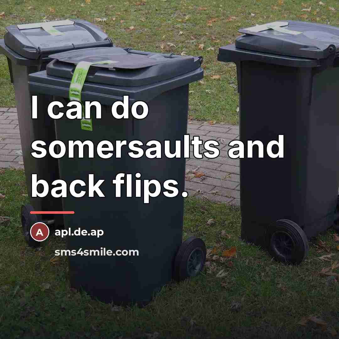 “I can do somersaults and back flips.…” quote by apl.de.ap