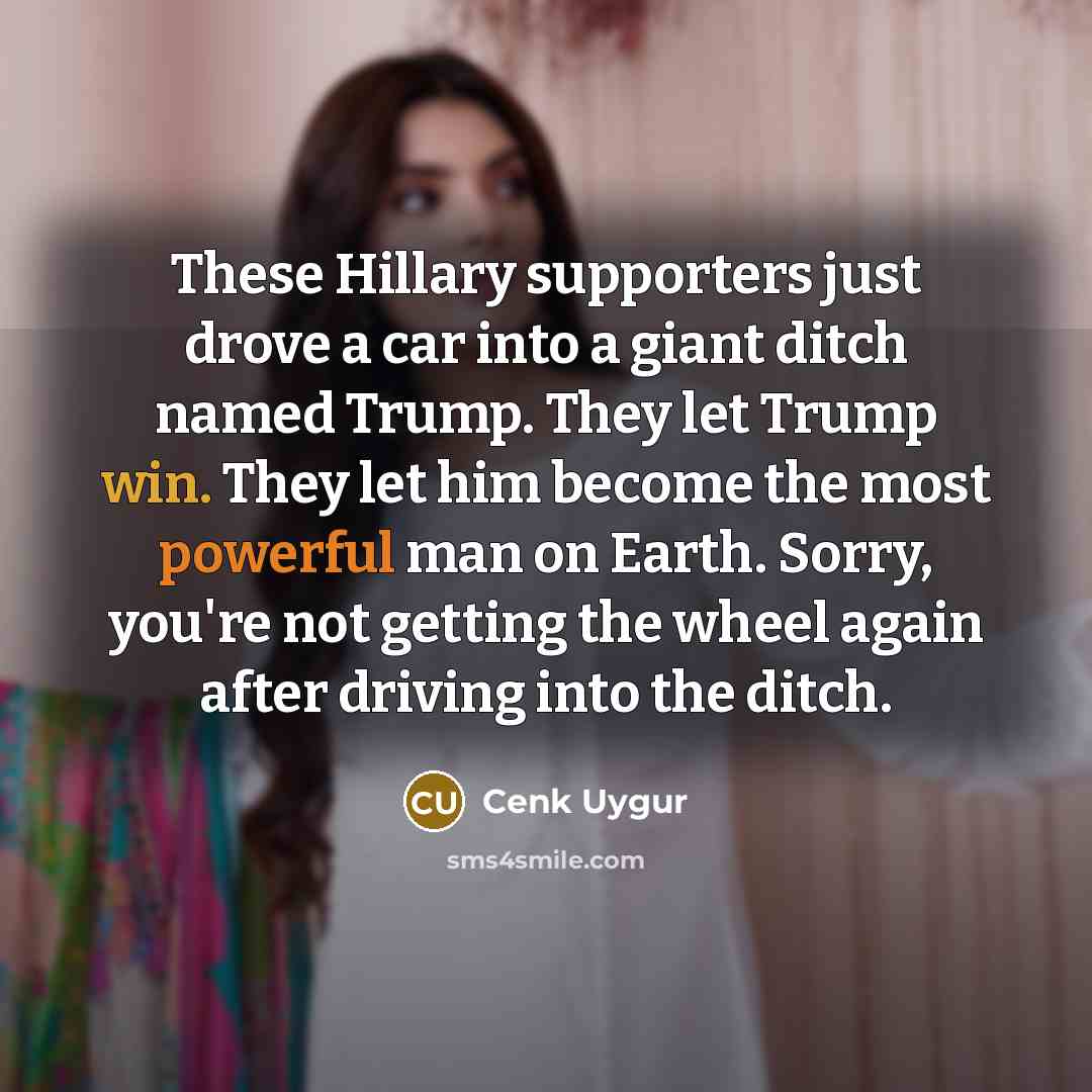 “These Hillary supporters just drove a car into a giant…” quote by Cenk Uygur