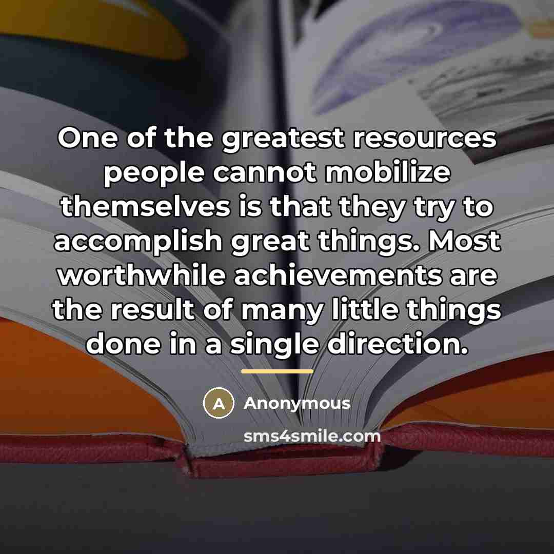 “One of the greatest resources people cannot mobilize themselves is…” quote by Anonymous
