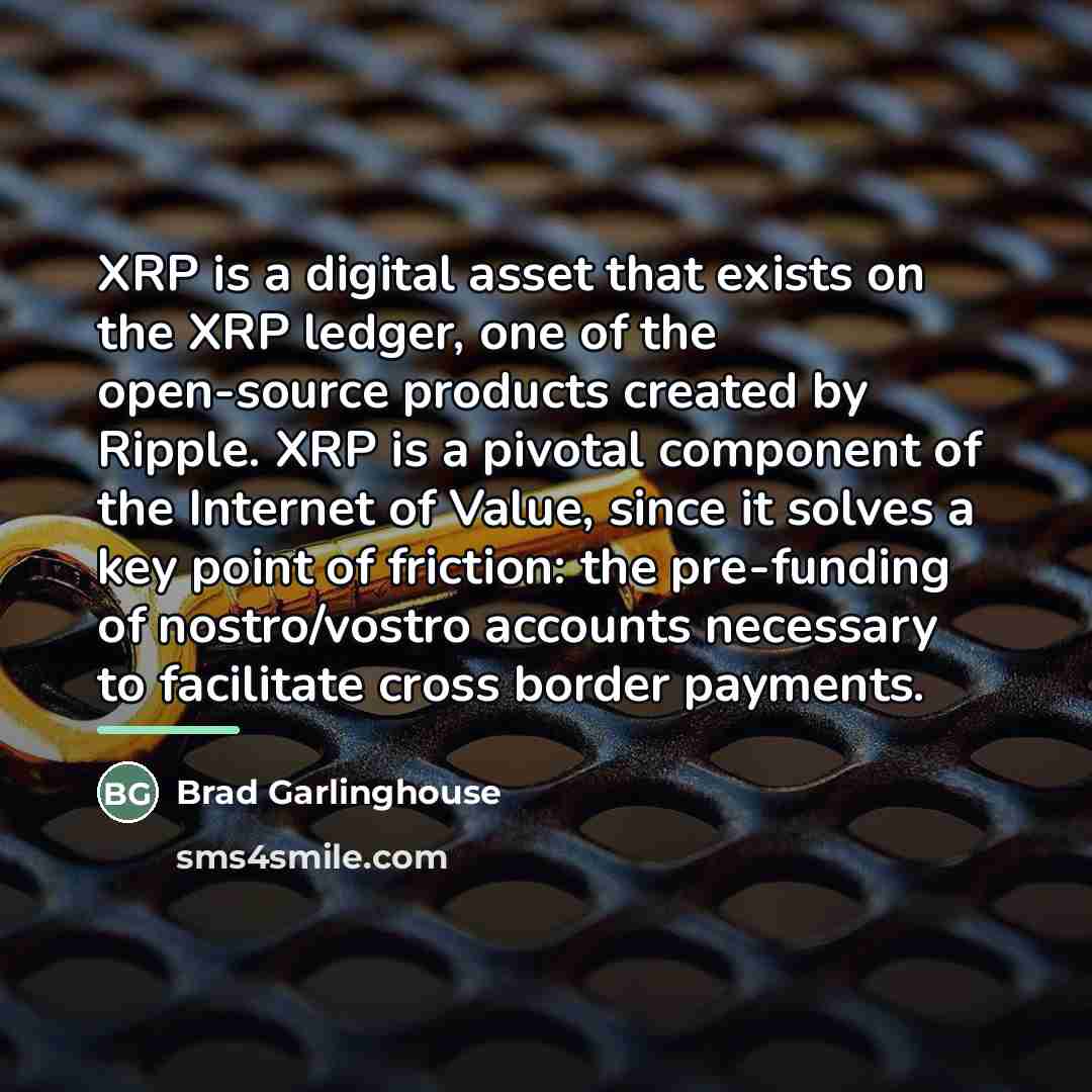 “XRP is a digital asset that exists on the XRP…” quote by Brad Garlinghouse