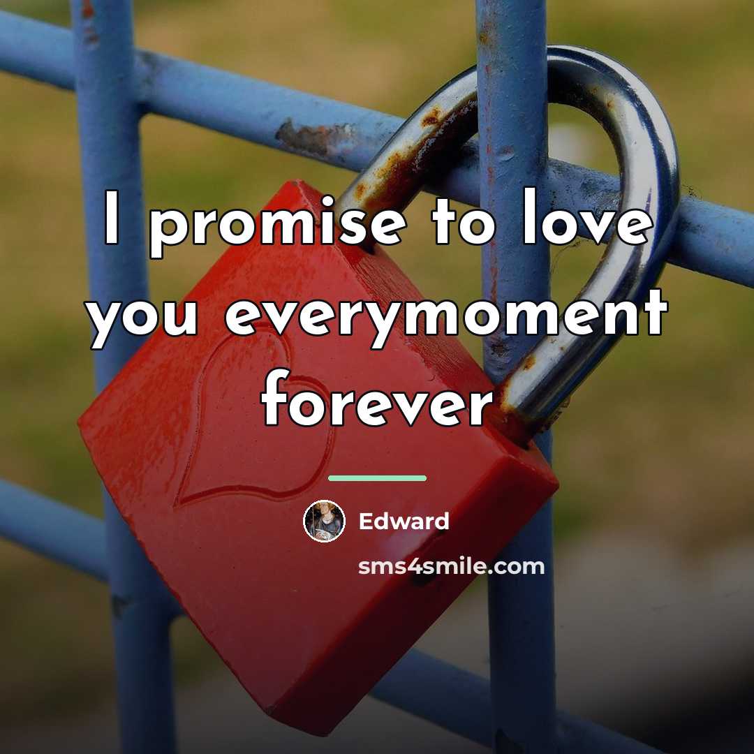 “I promise to love you everymoment forever…” quote by Edward