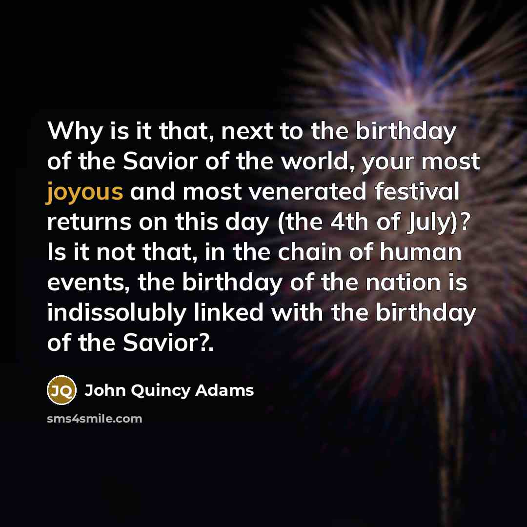 “Why is it that, next to the birthday of the…” quote by John Quincy Adams