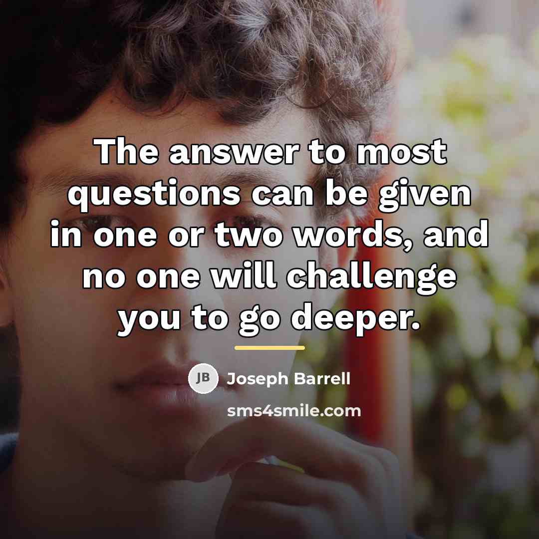 “The answer to most questions can be given in one…” quote by Joseph Barrell