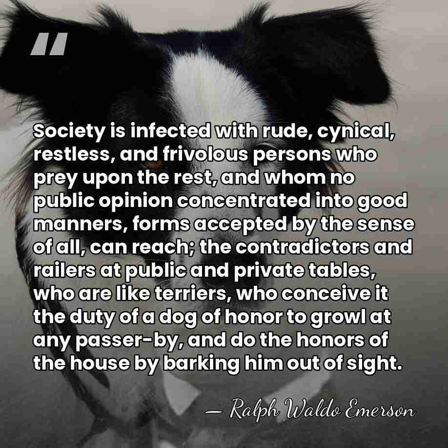 Society is infected with rude, cynical, restless, and frivolous persons who prey&hellip; - Ralph Waldo Emerson