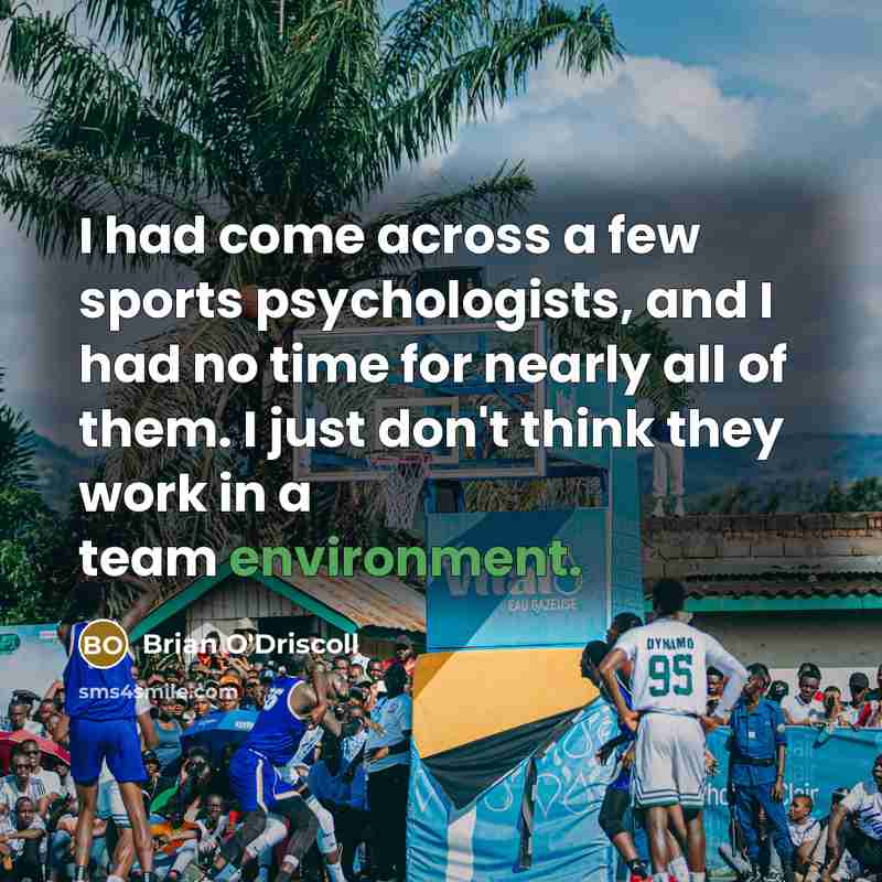 “I had come across a few sports psychologists, and I…” quote by Brian O'Driscoll