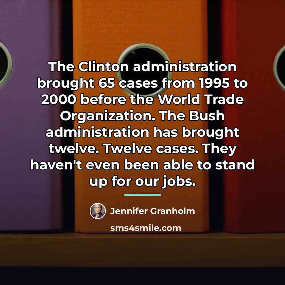 “The Clinton administration brought 65 cases from 1995 to 2000…” quote by Jennifer Granholm
