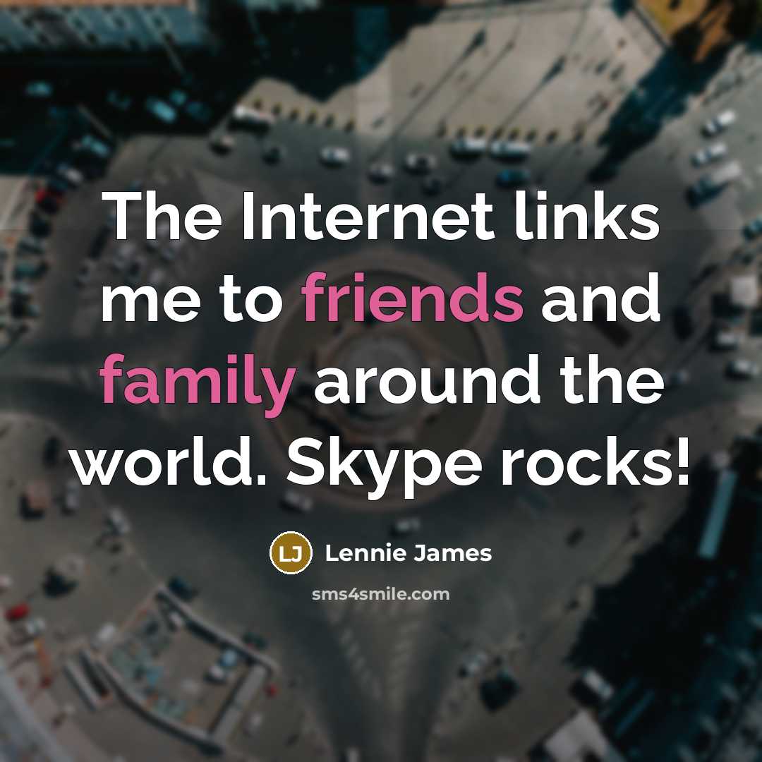 “The Internet links me to friends and family around the…” quote by Lennie James