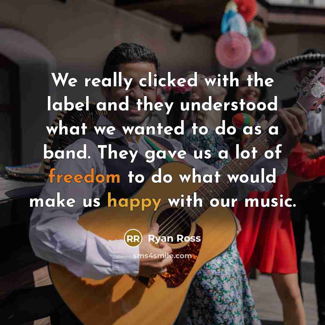 “We really clicked with the label and they understood what we wanted to do as a band. They gave us a lot of freedom to do what would make us happy with our music.” quote by Ryan Ross
