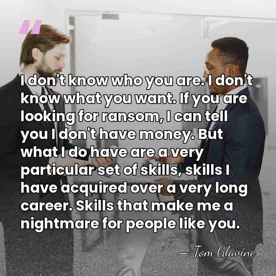 I don't know who you are. I don't know what you want.&hellip; - Tom Glavine