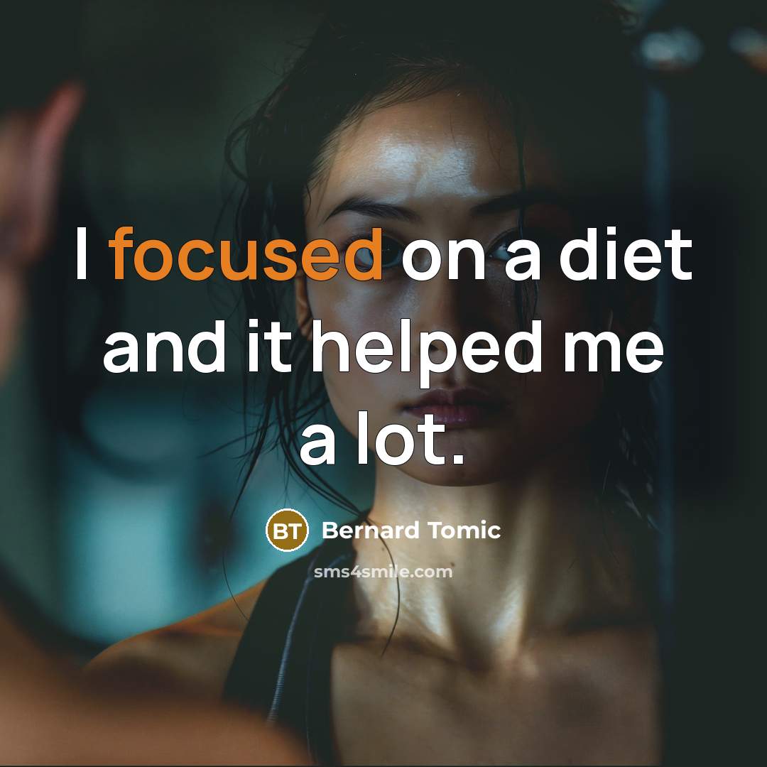 “I focused on a diet and it helped me a…” quote by Bernard Tomic