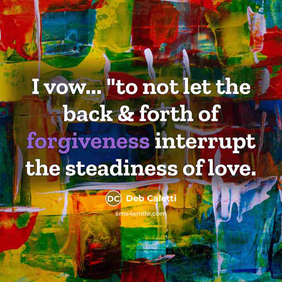 “I vow... "to not let the back & forth of…” quote by Deb Caletti