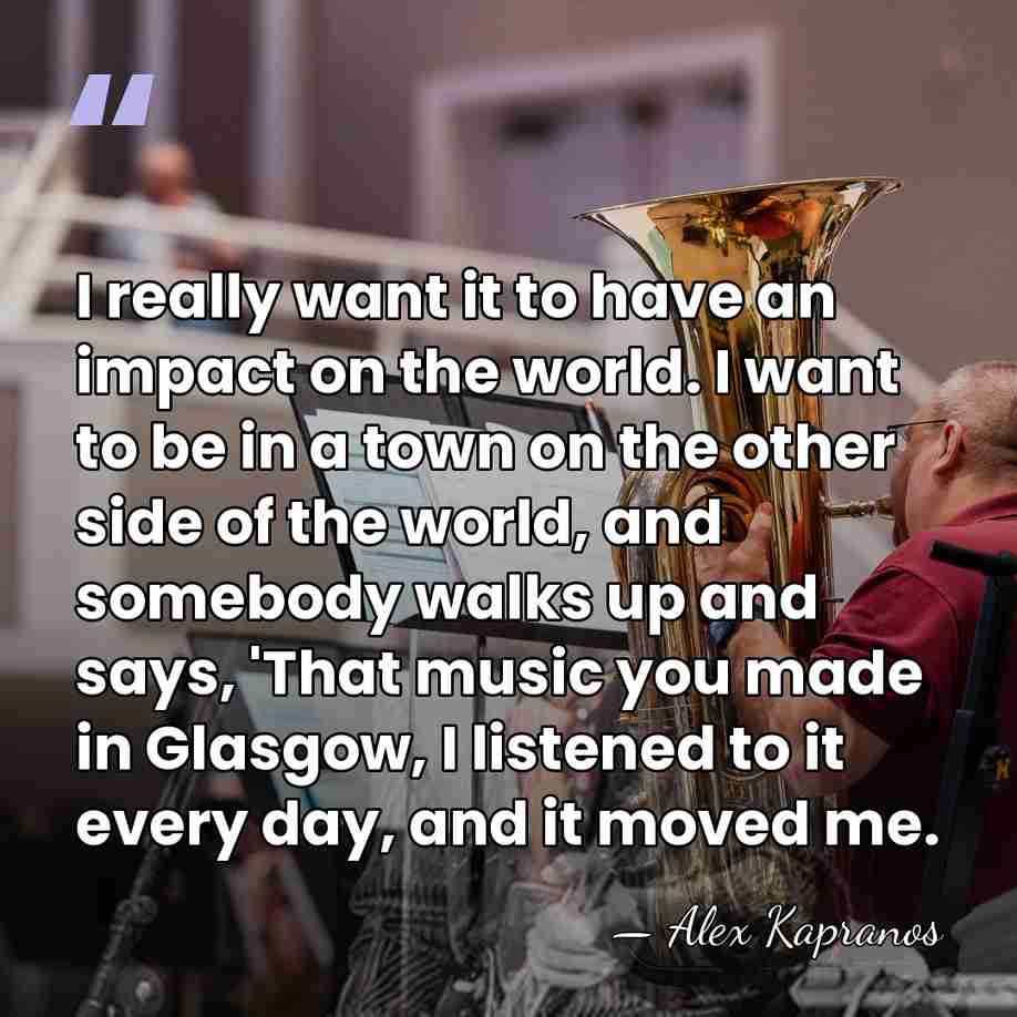 I really want it to have an impact on the world. I&hellip; - Alex Kapranos