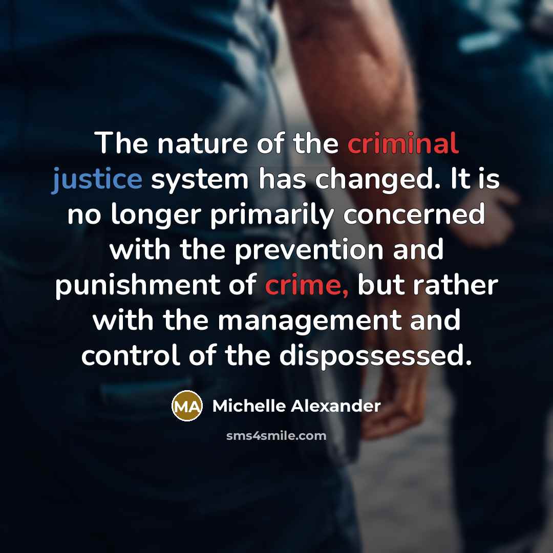 “The nature of the criminal justice system has changed. It…” quote by Michelle Alexander