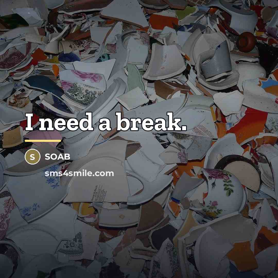 “I need a break.…” quote by SOAB
