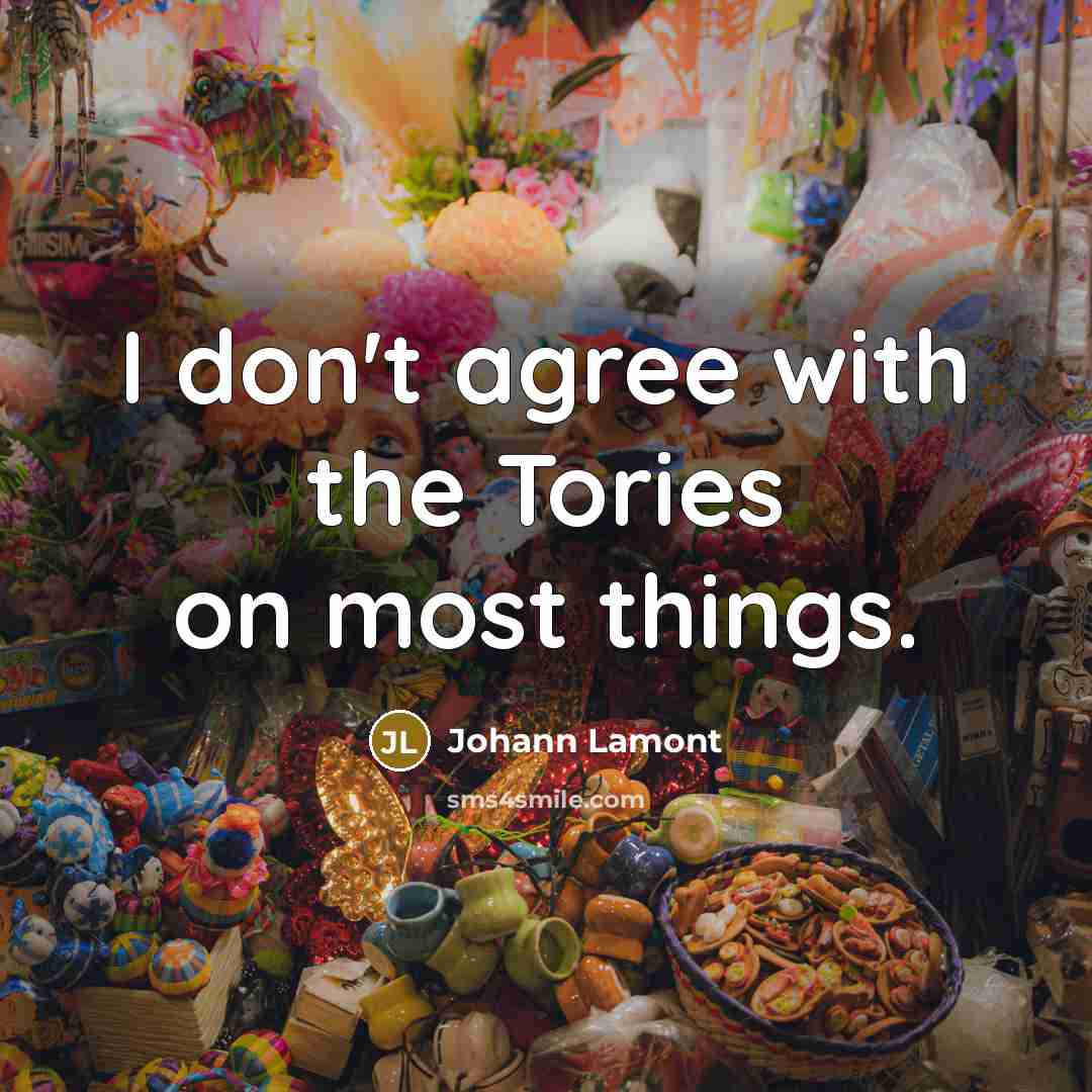 “I don't agree with the Tories on most things.…” quote by Johann Lamont