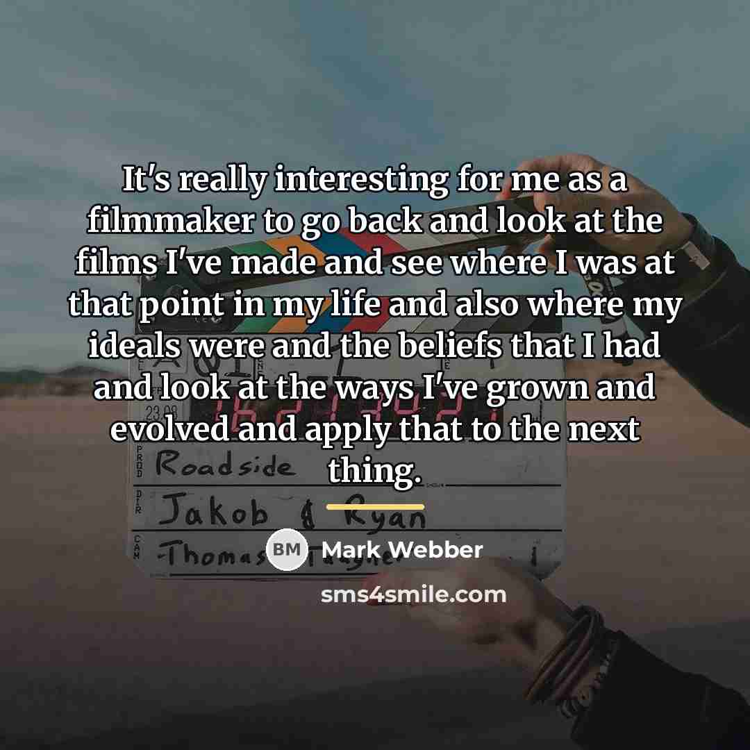 “It's really interesting for me as a filmmaker to go…” quote by Mark Webber