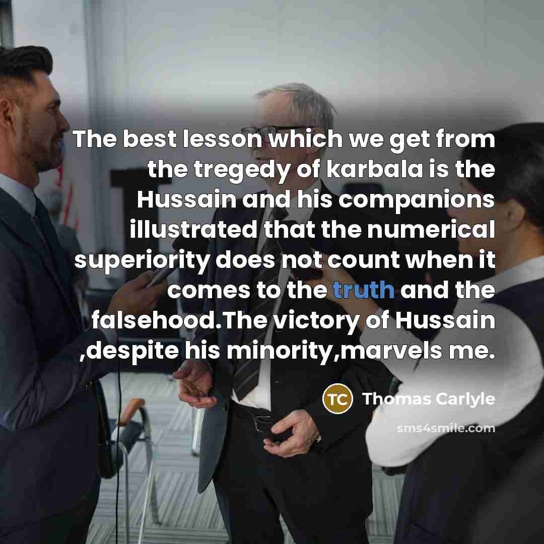 “The best lesson which we get from the tregedy of…” quote by Thomas Carlyle
