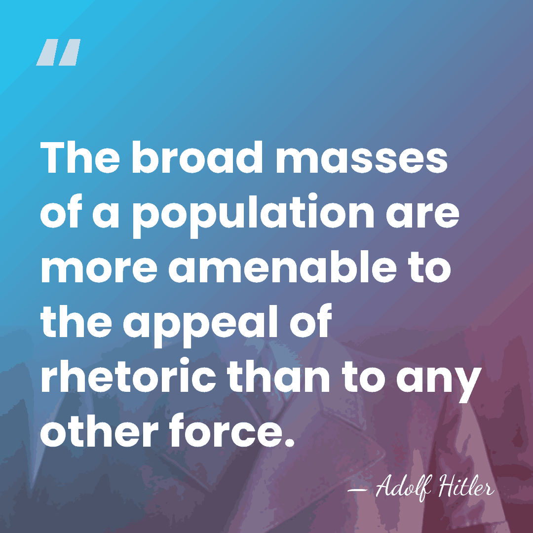 The broad masses of a population are more amenable to the appeal&hellip; - Adolf Hitler