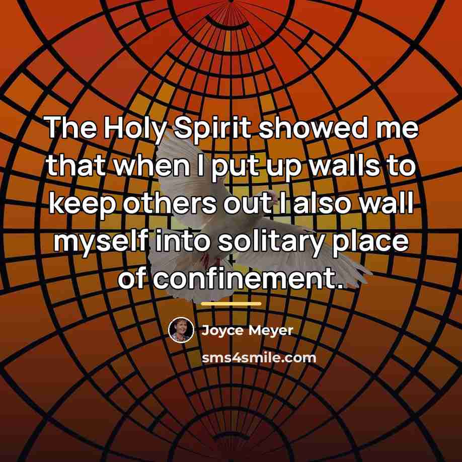 “The Holy Spirit showed me that when I put up…” quote by Joyce Meyer
