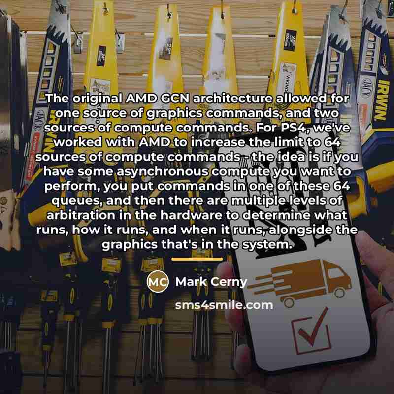 “The original AMD GCN architecture allowed for one source of…” quote by Mark Cerny