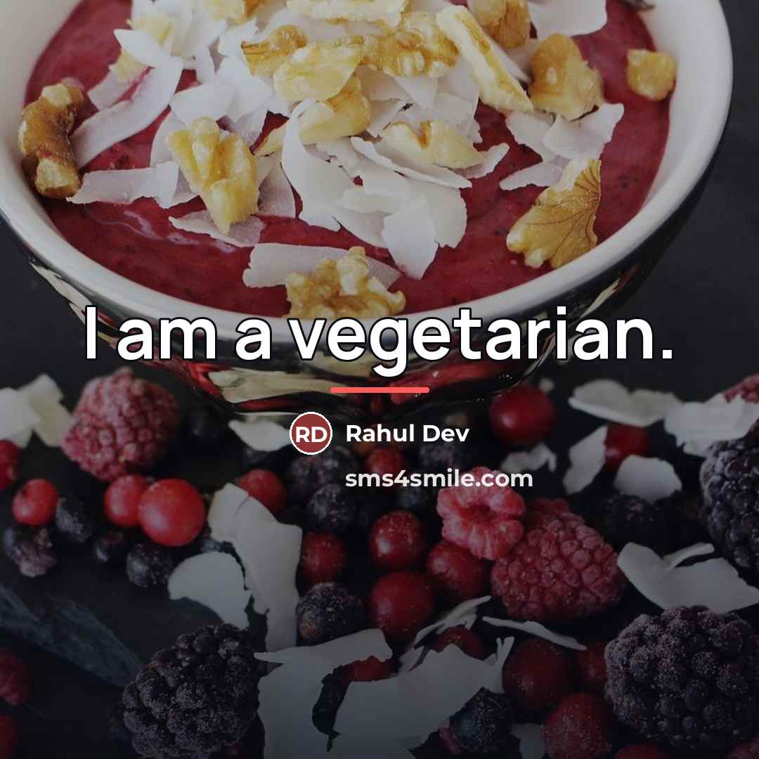 “I am a vegetarian.…” quote by Rahul Dev