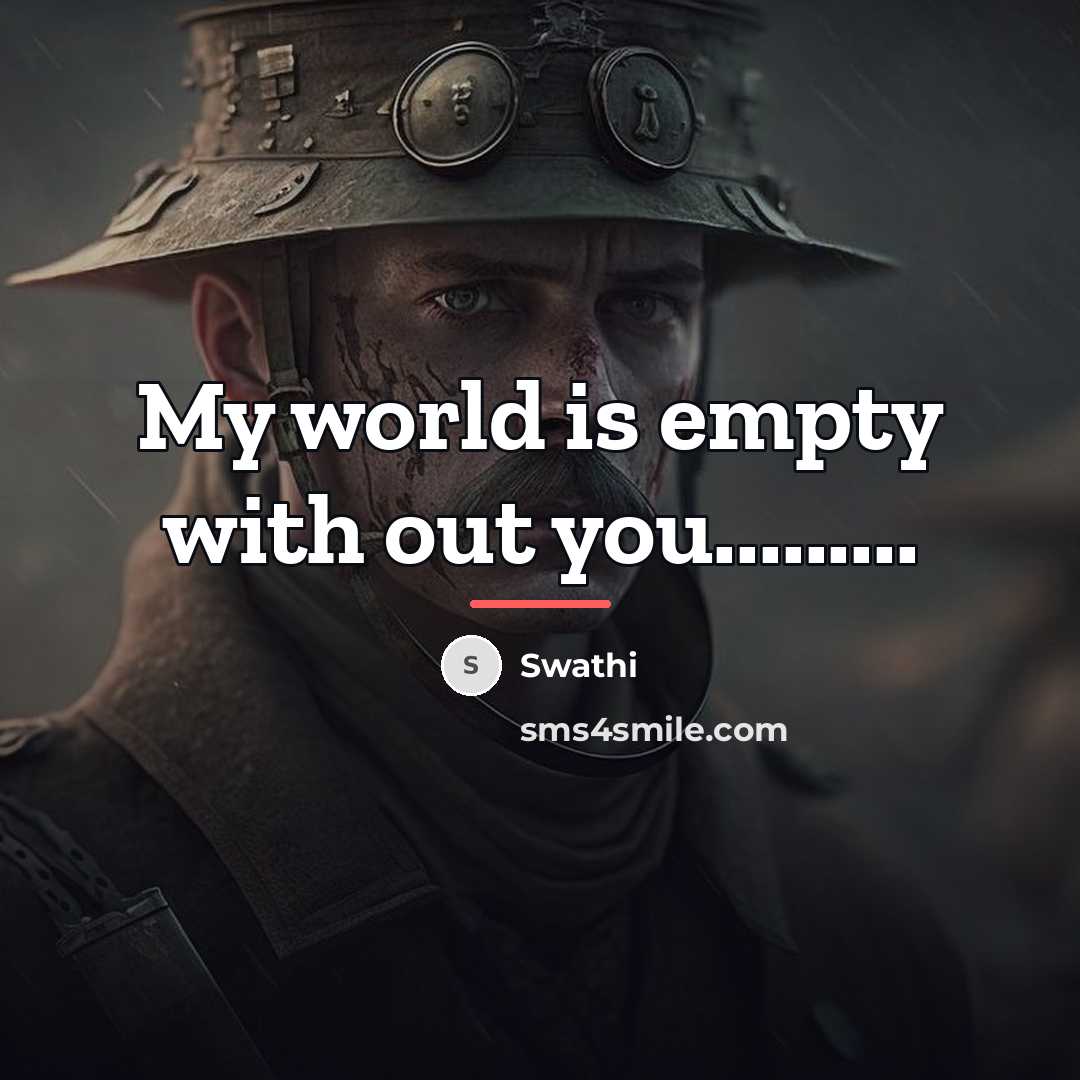 “My world is empty with out you.........…” quote by Swathi
