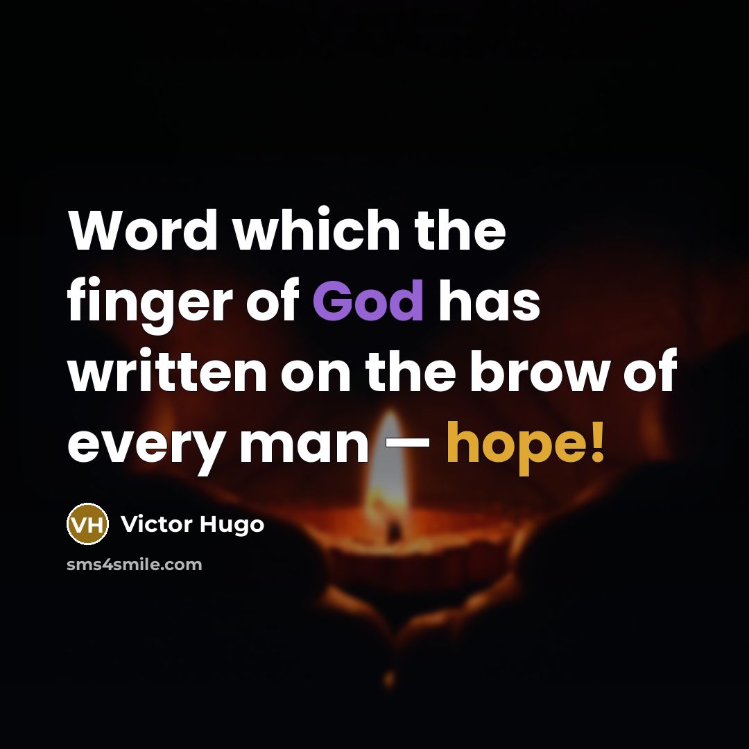 “Word which the finger of God has written on the…” quote by Victor Hugo