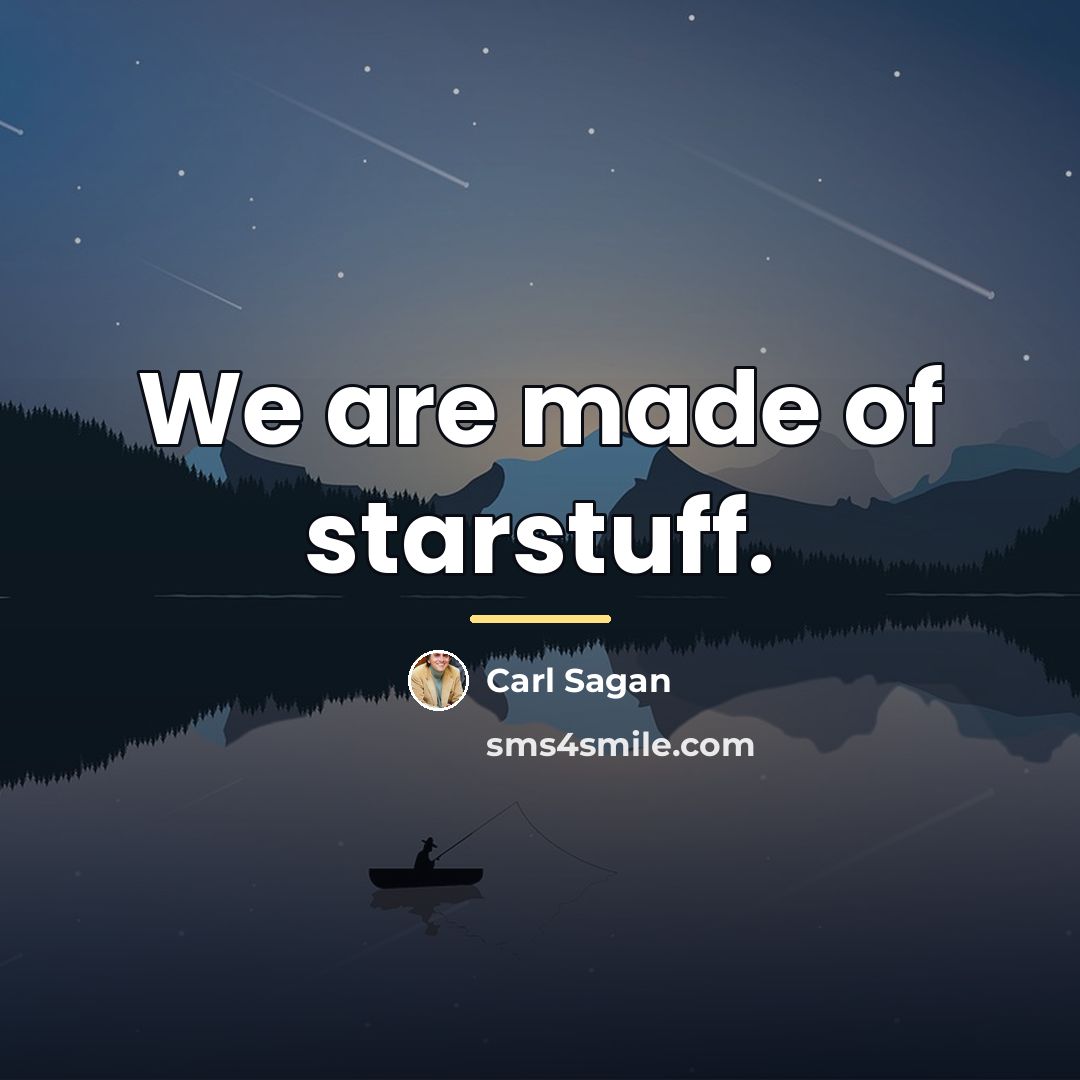 “We are made of starstuff.…” quote by Carl Sagan